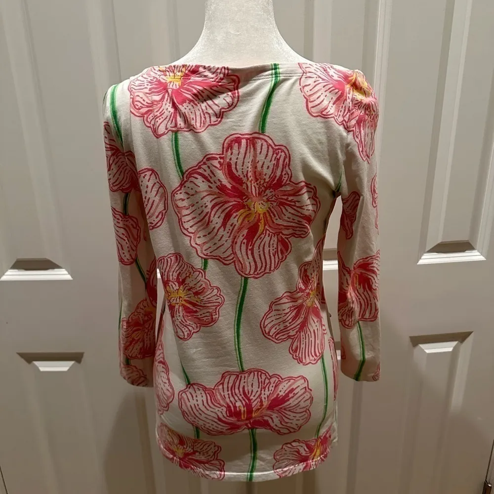 LILY Pulitzer long sleeve top cotton spandex blend x-small - Image 9