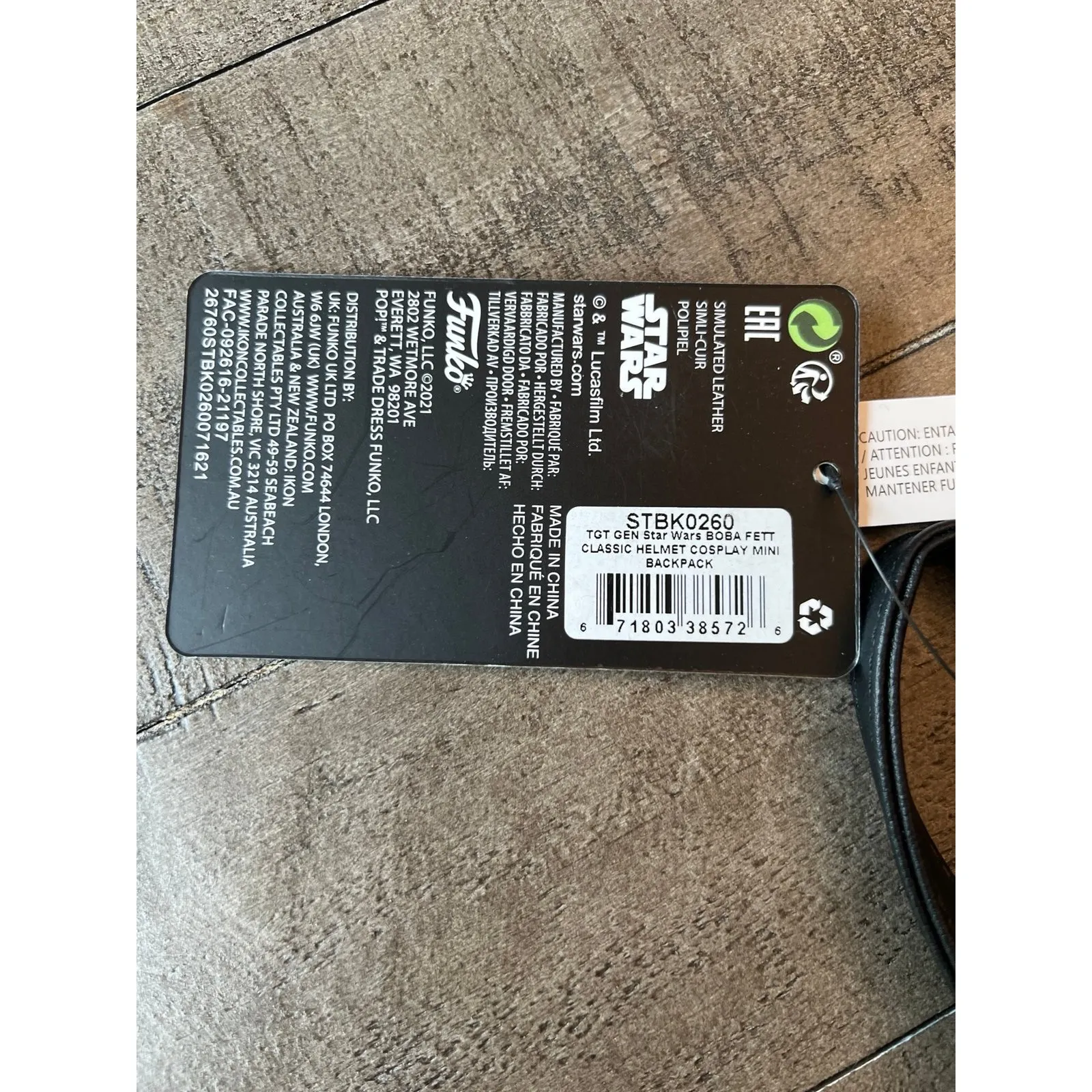 NWT‎ Funko Pop Star Wars Boba Fett Helmet Mini Backpack - Image 5