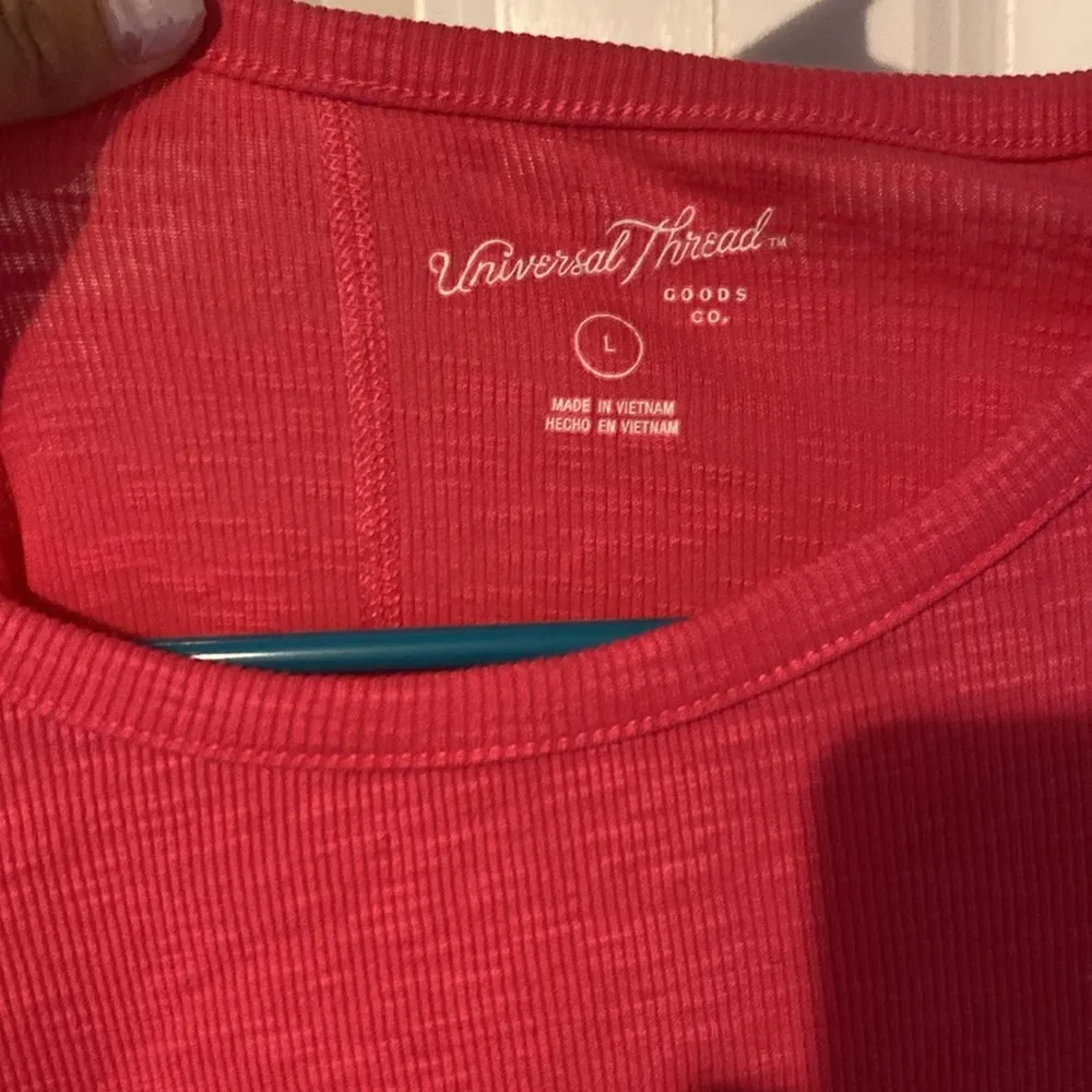 Hot pink long sleeve top Size L - Image 2