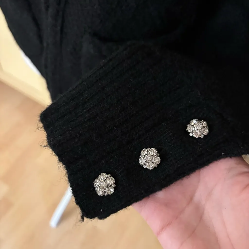 J CREW Odette Sweater Cardigan Lady jacket with Jewel Buttons Size‎ Small - Image 7