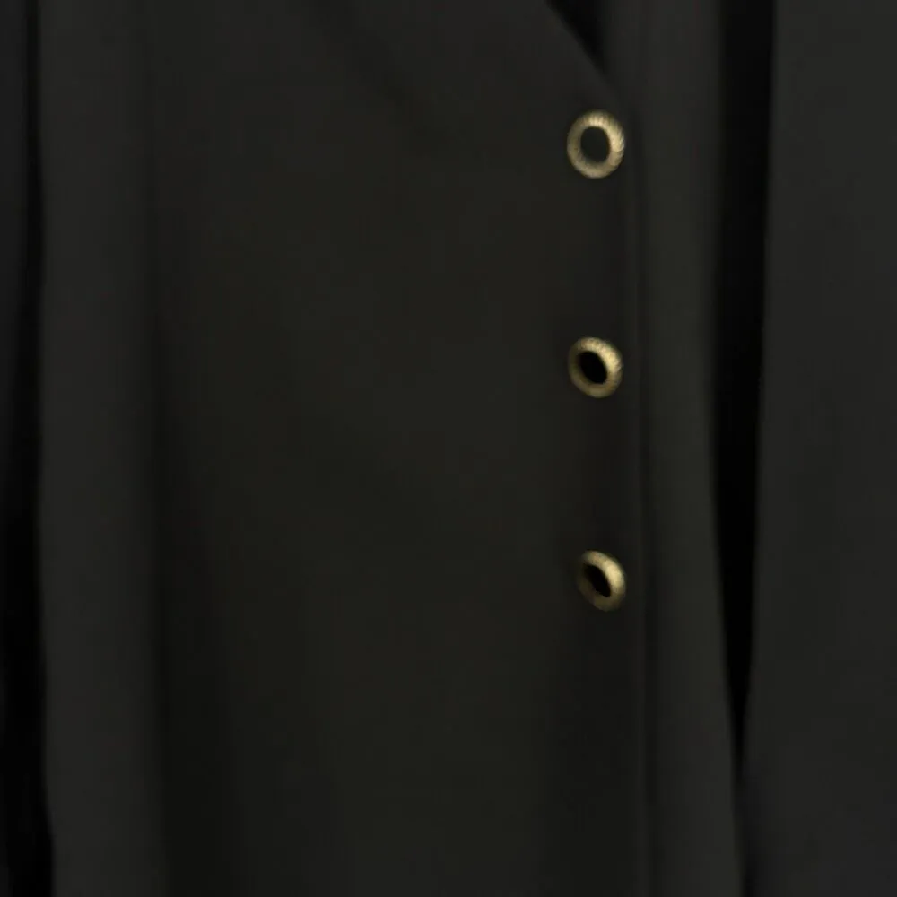 Mango Women Mini  Black‎ Blazer Dress Deep V Neck Size Small Long Sleeve - Image 4