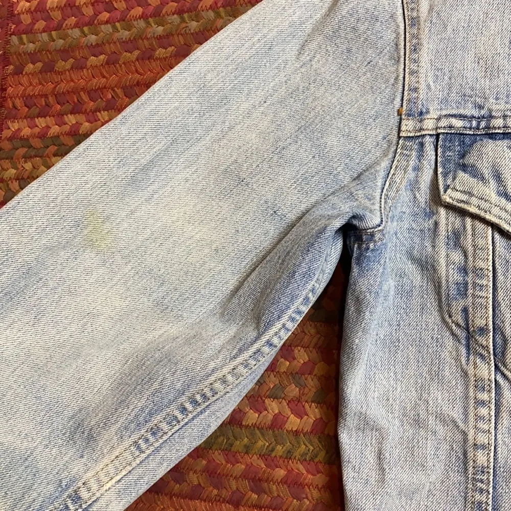 RARE VINTAGE DISTRESSED LEVIS TRUCKER JACKET WELL WORN AGED ONE OF A KIND OF - Image 3