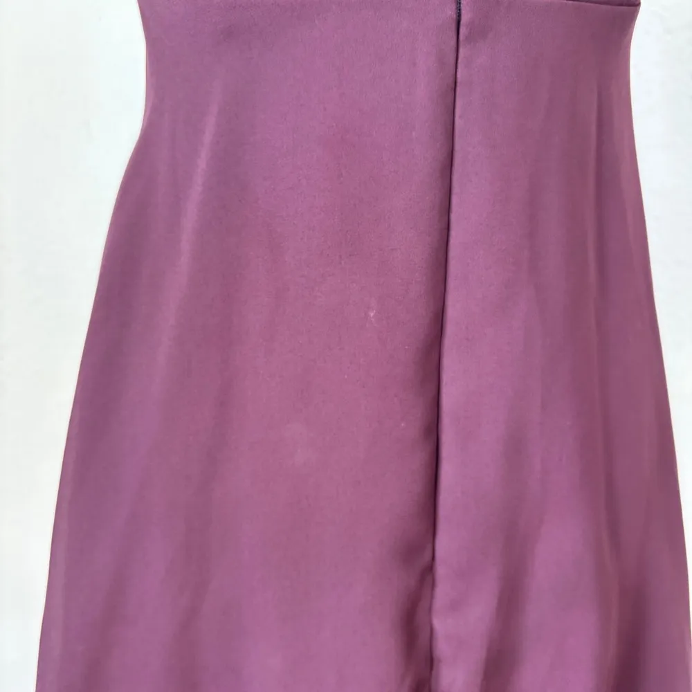 Vintage 90s Dark Purple Metallic Babydoll Sleeveless Cocktail Dress - Image 9