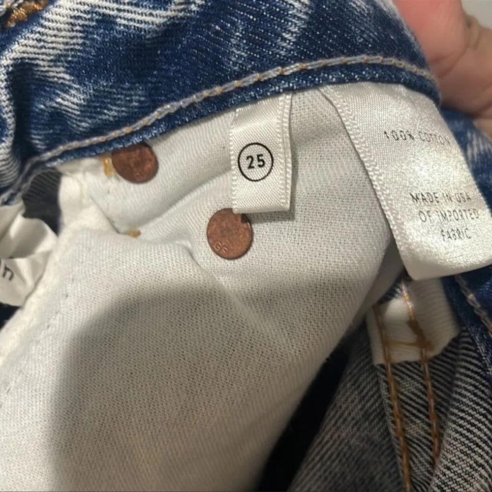 GRLFRND x Revolve Helena High Waist ButtonFly Distressed  Jeans Sz 25 - Image 11