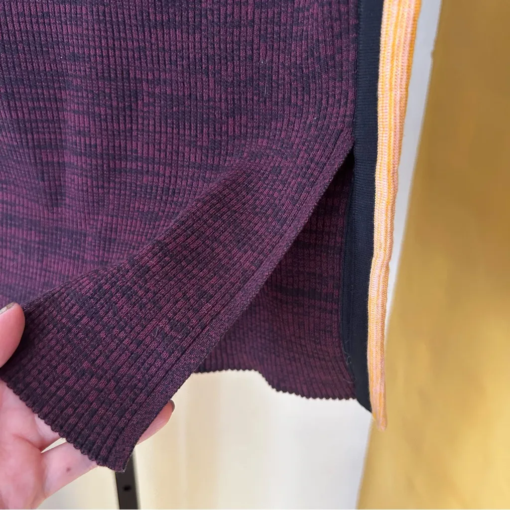 Scotch & Soda Dans La Nuit Fitted Ribbed Knit Skirt Side Stripes Bodycon Size M - Image 8