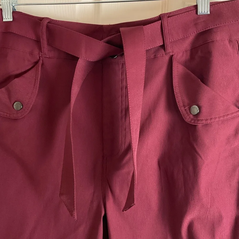 Nicole Miller Stylish Burgundy women’s Pants size 14 - Image 6