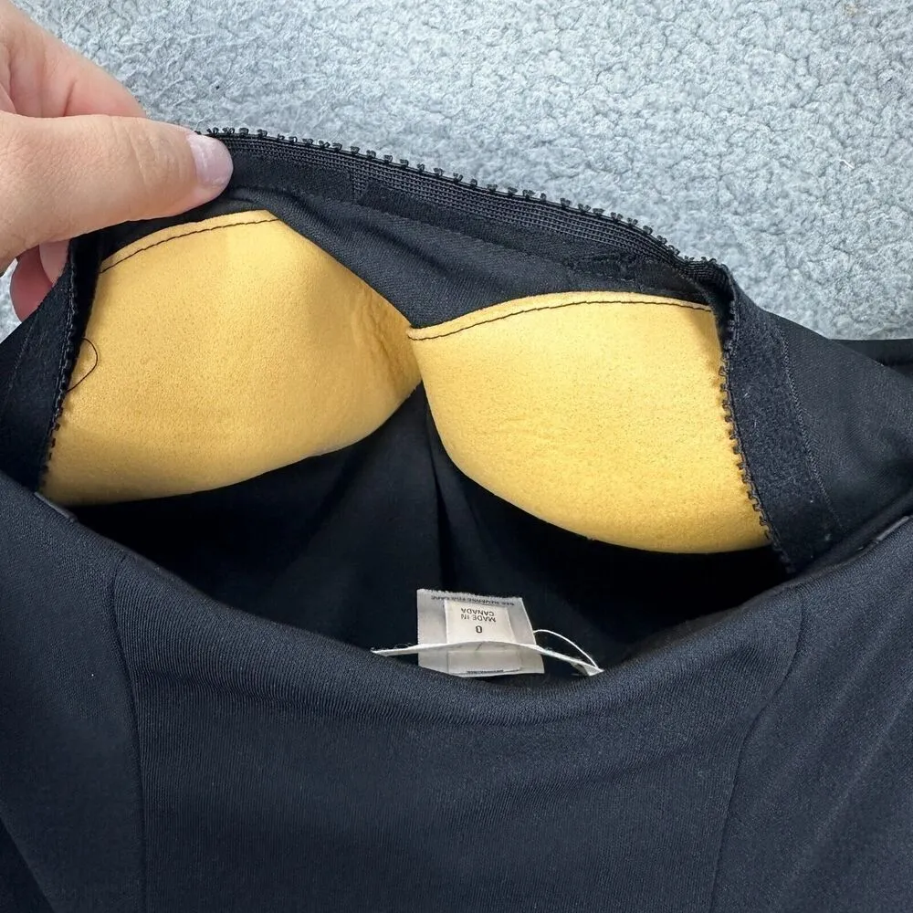 white house black market dress womens 0 black strapless LBD cocktail party event - Image 10