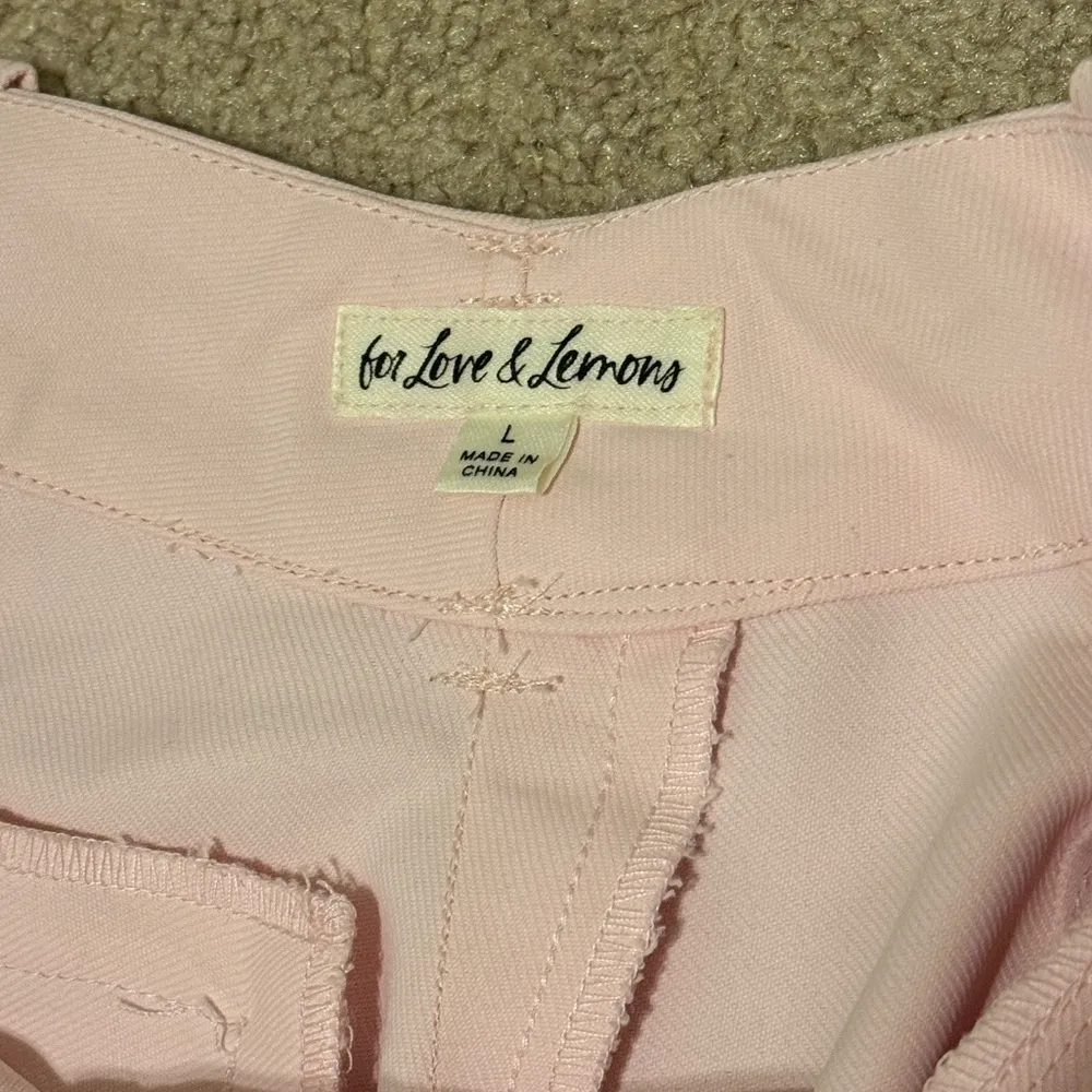 For Love and Lemons Shannon Pant Size Large Pink Straight Leg Dressy Wide Leg - Image 4