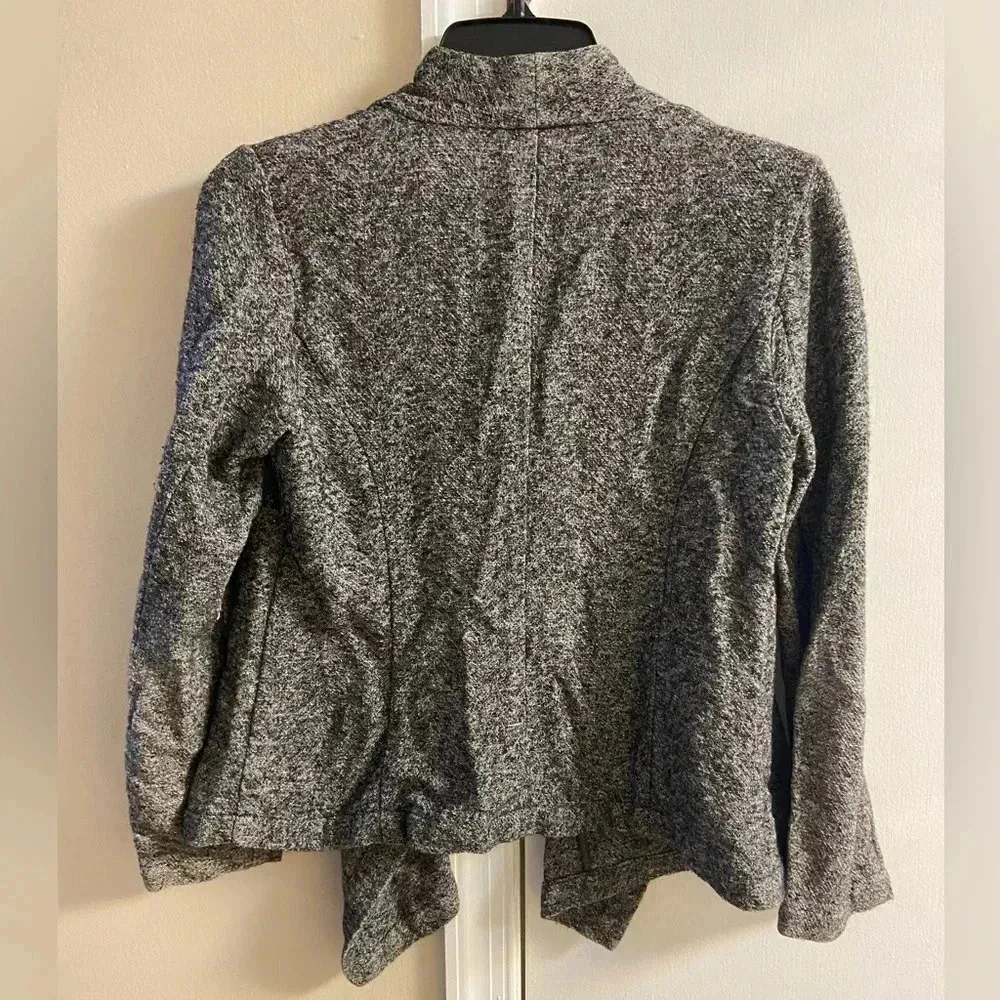 Eileen Fisher jacket heather grey open front drape lightweight Small Petite - Image 5