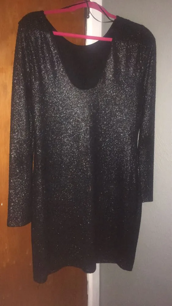 Black Sparkly Party Dress - Image 2