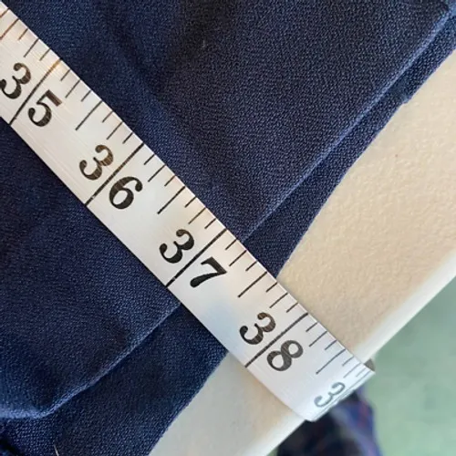 Danny & Nicole New York Midi Dress 8 Petite Dark Navy Red Double Breasted VTG - Image 9