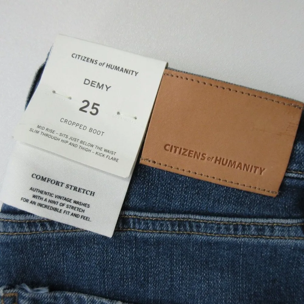 NWT Citizens of Humanity Demy in Distressed Tempo Cropped Flare Stretch Jeans 25 - Image 5