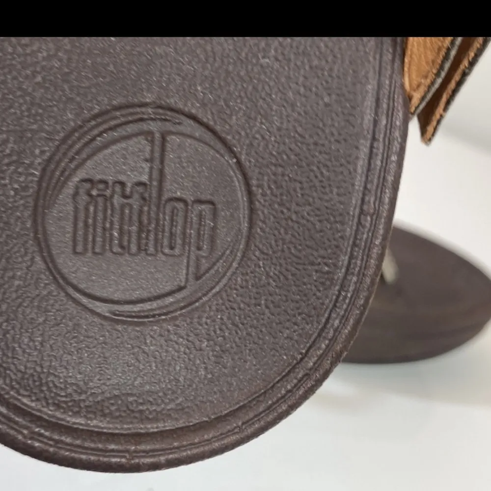 Fitflop The Skinny Leather Metallic Bronze Sandal - Image 5