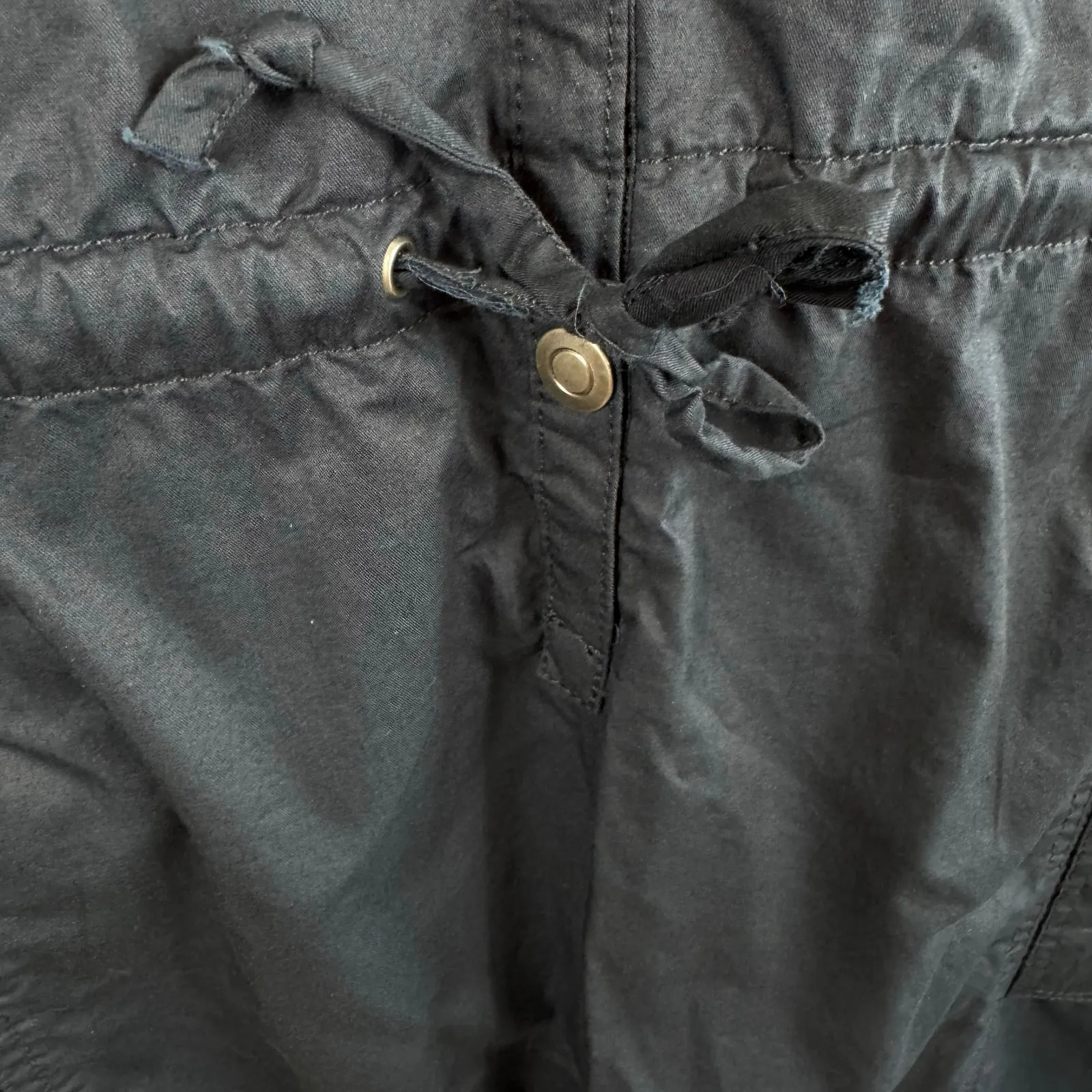 K. Jordan 100% Cotton Navy Blue Short Sleeve 1/2 Snap Knee Length Dress Size 2X - Image 4