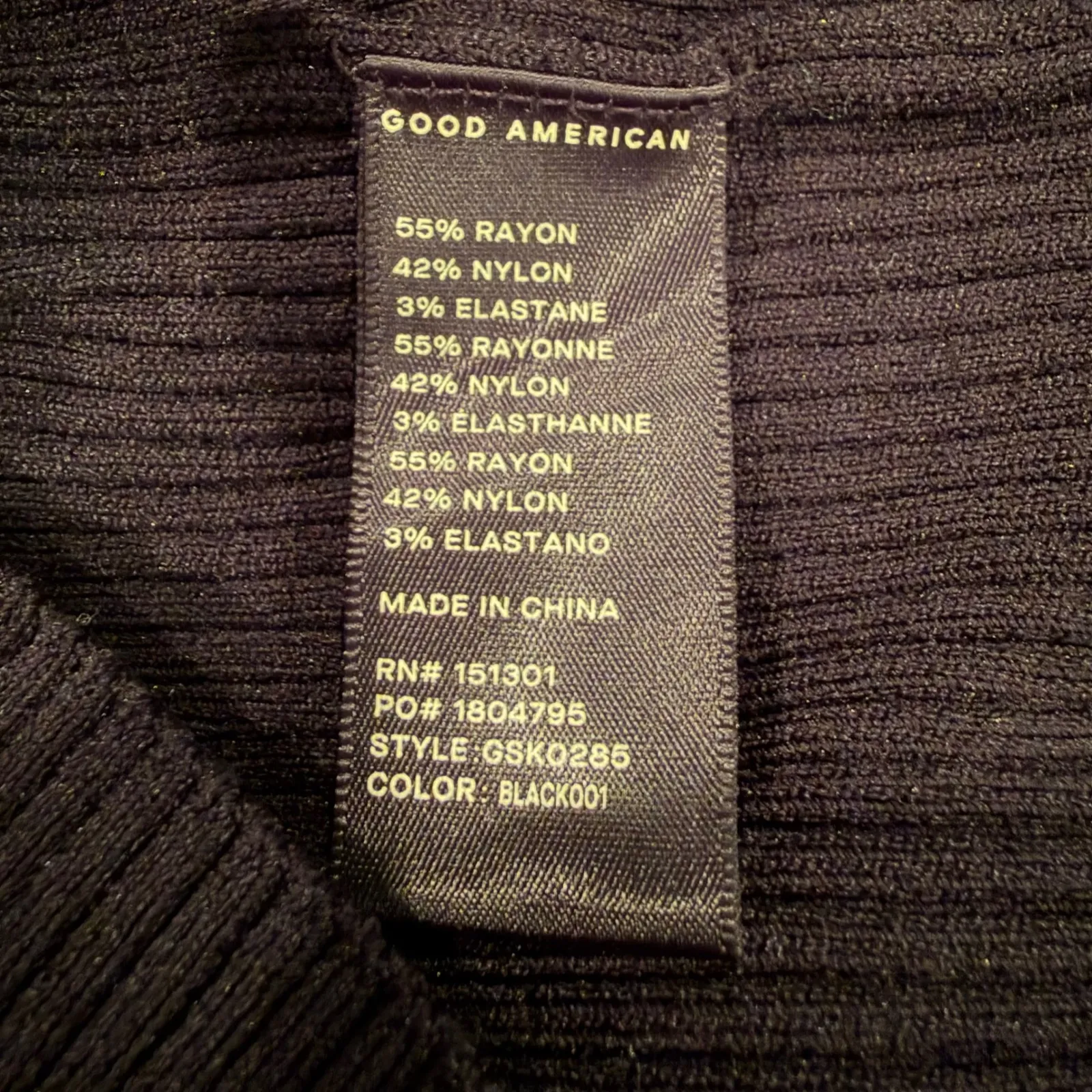 Good American Revolve Virgo Off Shoulder Mini Bodycon Dress Women's‎ 4XL Black - Image 9