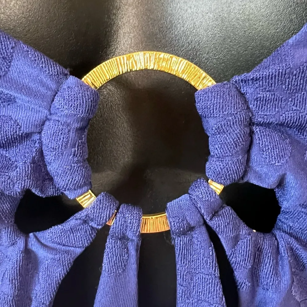 TRINA TURK Joplin Jacquard Petal Cutout plunge one piece swimsuit NWT - Image 4