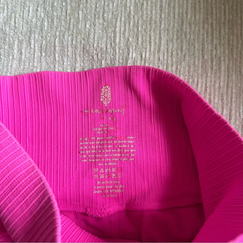 Free People Movement Good Karma 7/8 Leggings M/L Pink Magenta - Image 4