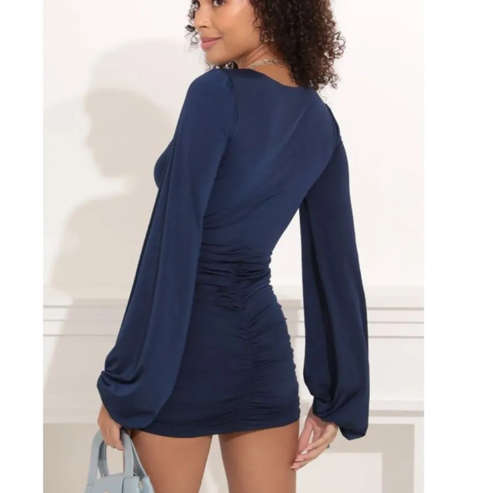 Lucy in the Sky Bridgette Long Sleeve Ruched Dress - Image 2