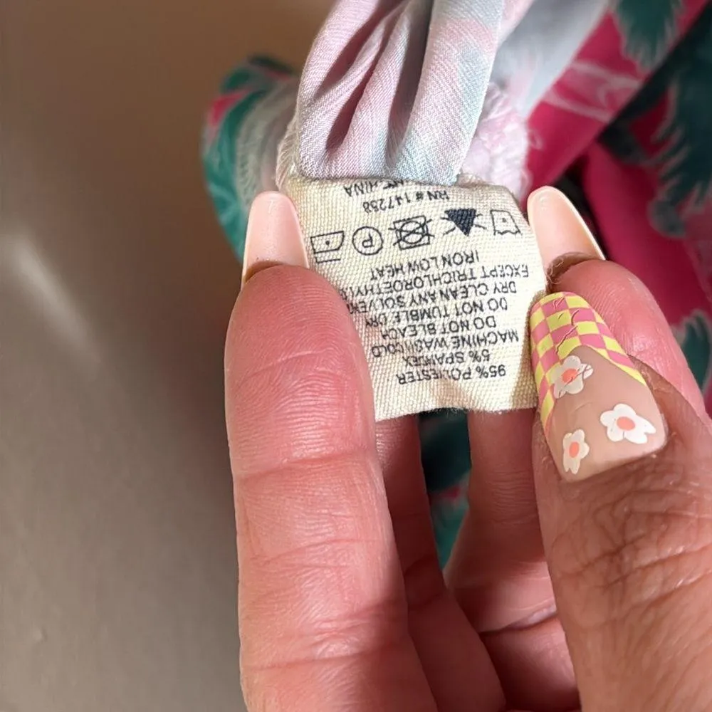 Simply Southern tropical Palm Print Dress woman size SMALL pockets - Image 6