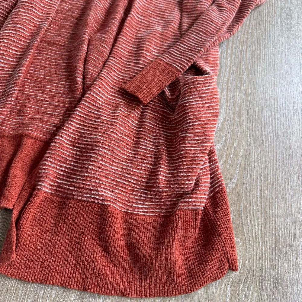 Madewell Summer Ryder Striped Rust Cardigan Sweater - Image 3