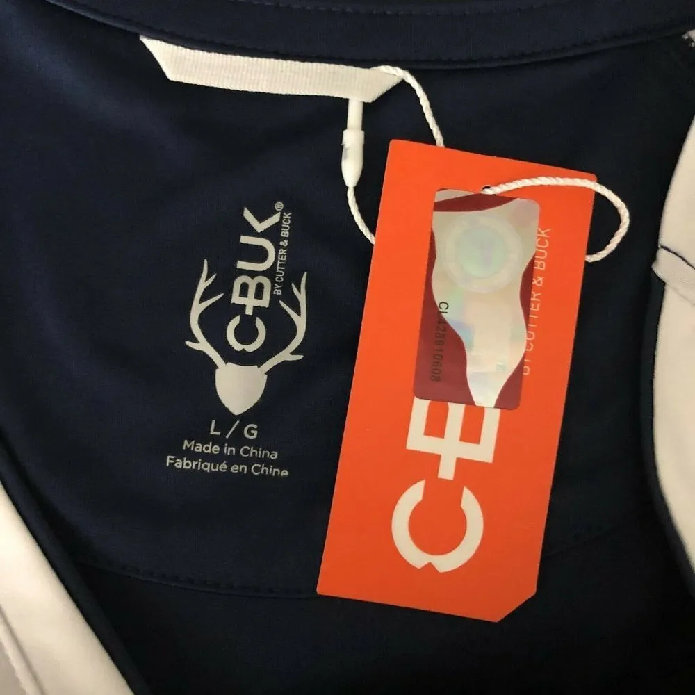 CBuk Cutter & Buck Womens Top NCAA St Johns Red Storm V Neck Navy Blue White L - Image 3