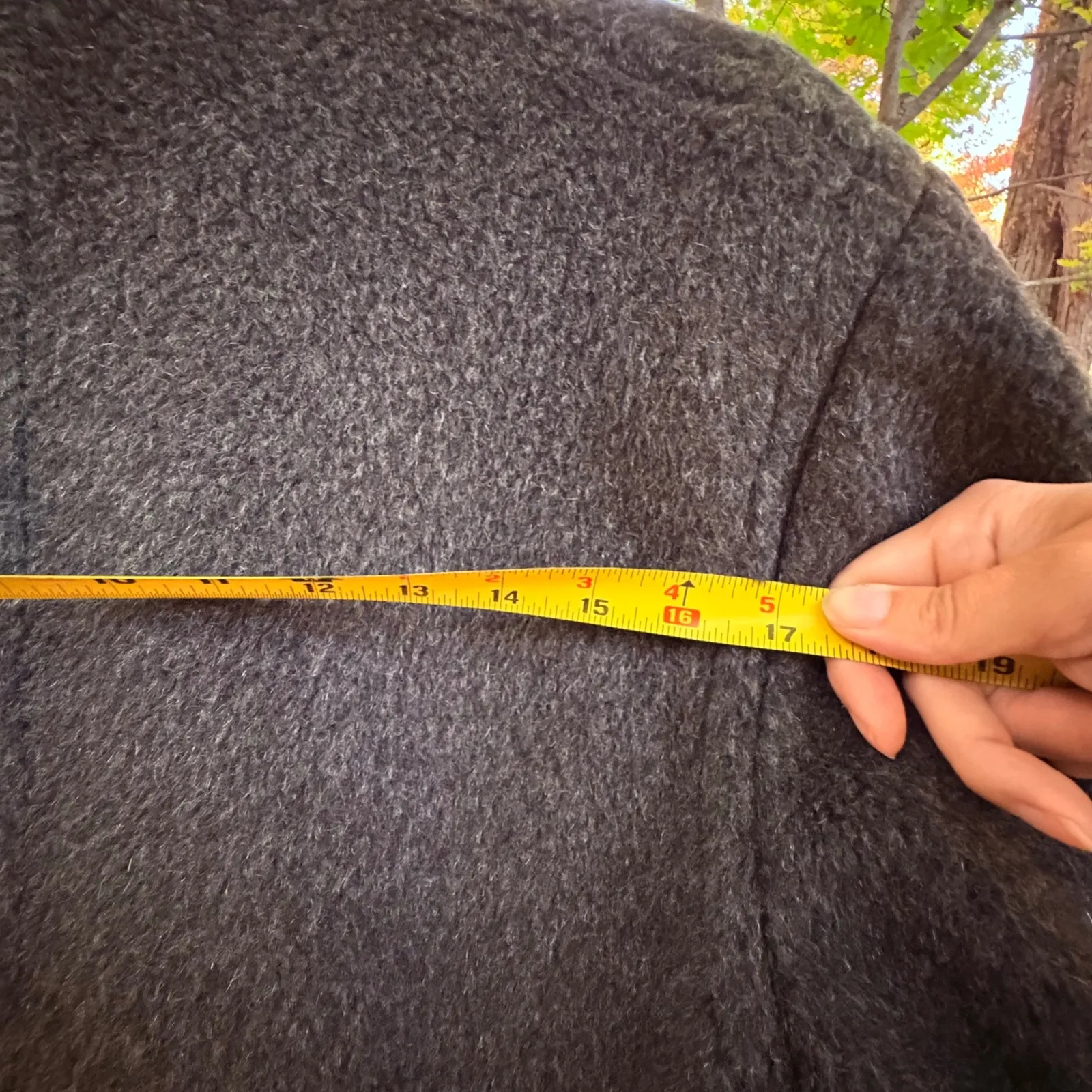 Vtg 50s Alpacuna‎ Wool Coat Women's M Gray Double Breasted ILGWU Union Made USA Size M - Image 14