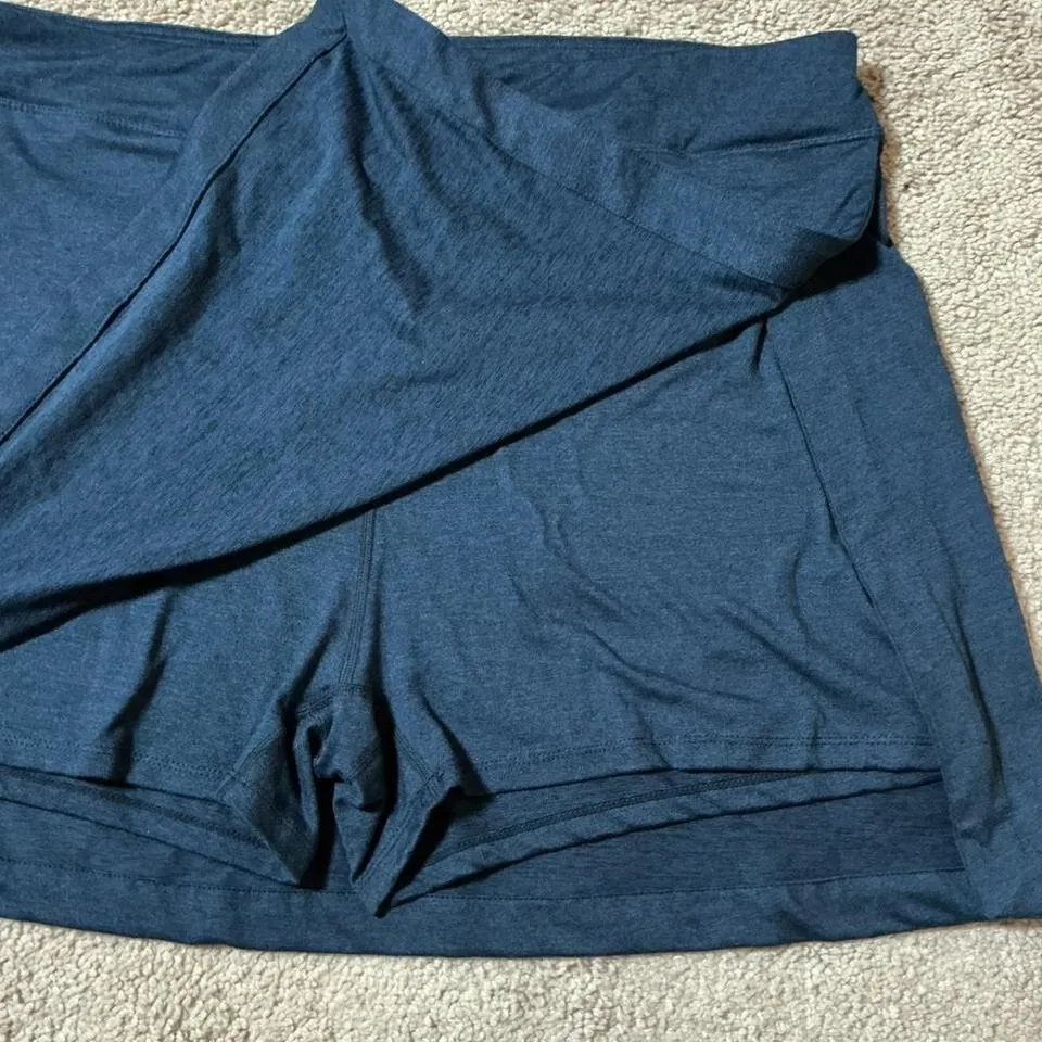 Quince Ultra Soft Side Slit Skort Heather Navy XL Athletic Tennis Golf - Image 7