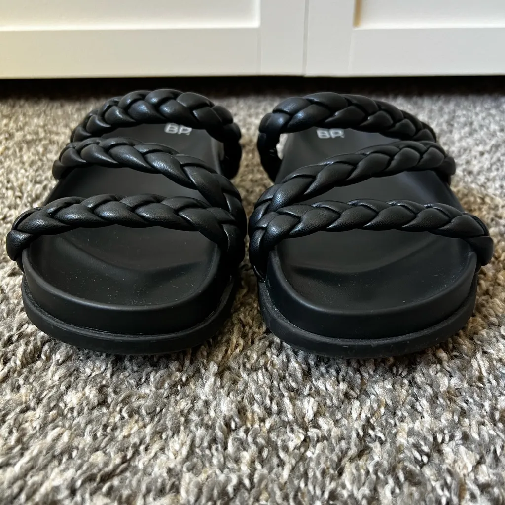 BP‎ Keaton Braided Slide Sandals Women’s Black Size 9.5 - Image 4