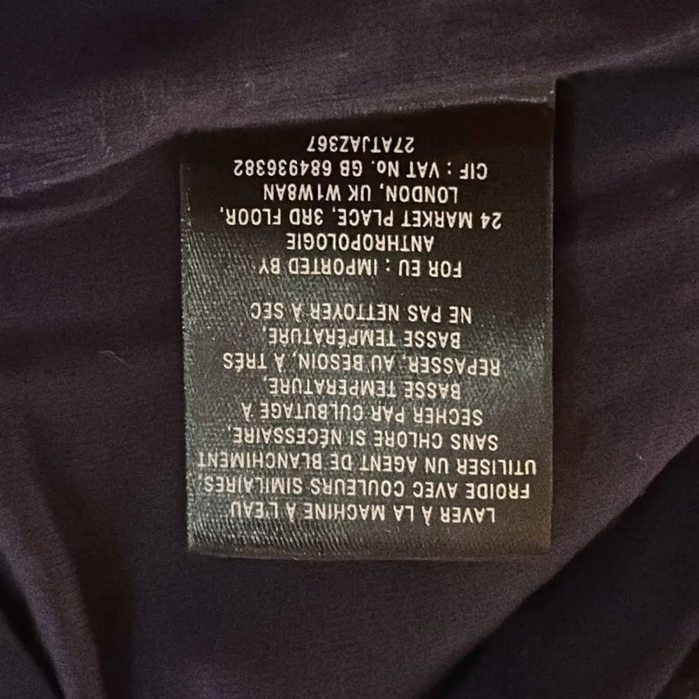 Anthropologie Deletta Floral Caledonia Dress Blue Gray NWT‎ Size Medium - Image 15