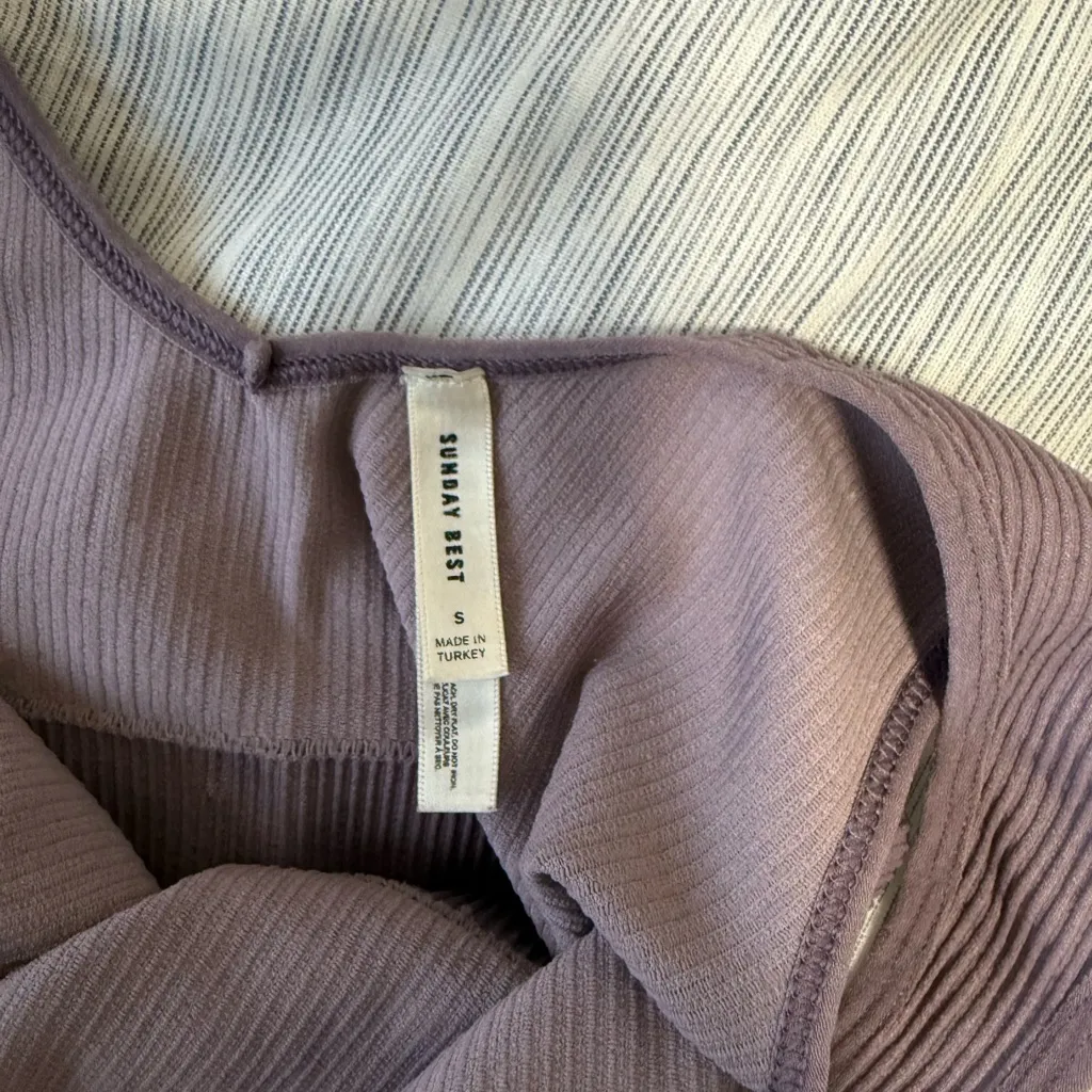 Sunday Best Ribbed Top Purple - Image 3