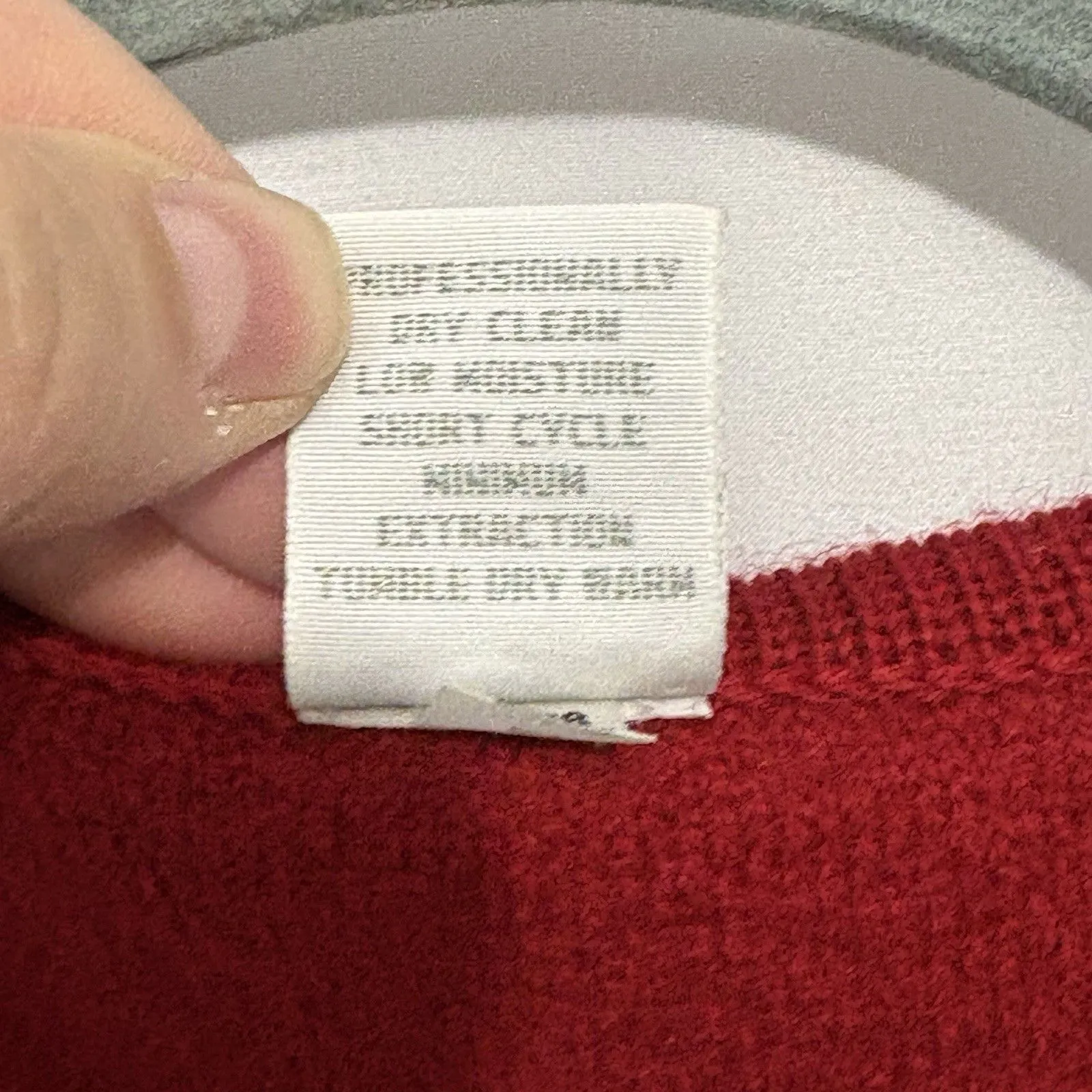 Lands End Red 100% Boiled Wool Button Up Vest Womens Size 16P Vintage Hong Kong - Image 5