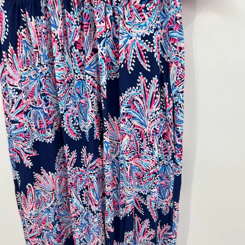 NEW Lilly Pulitzer Maui Maxi Dress in Oyster Bay Blue Miss Shell beach Size 12 - Image 11