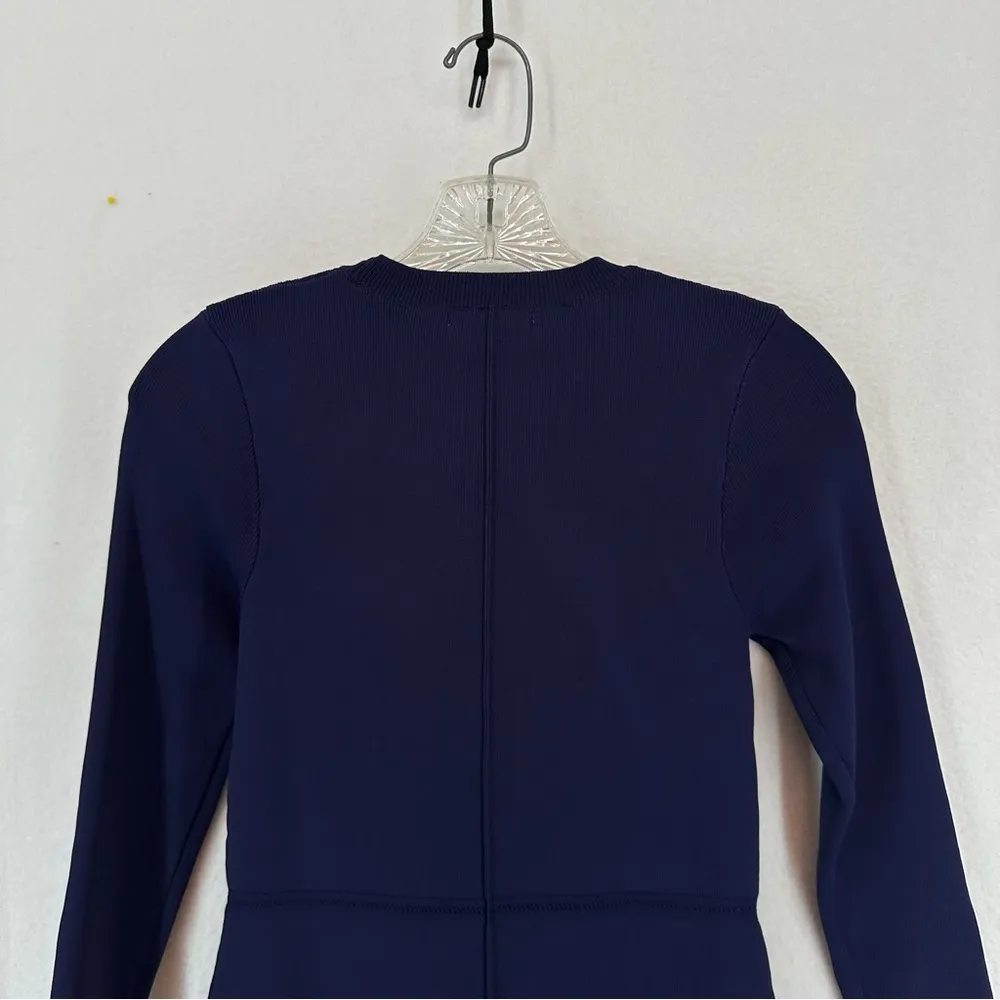 NWT Zara Knit Skater Sweater Long Sleeve Dress Womens Medium Blue - Image 9