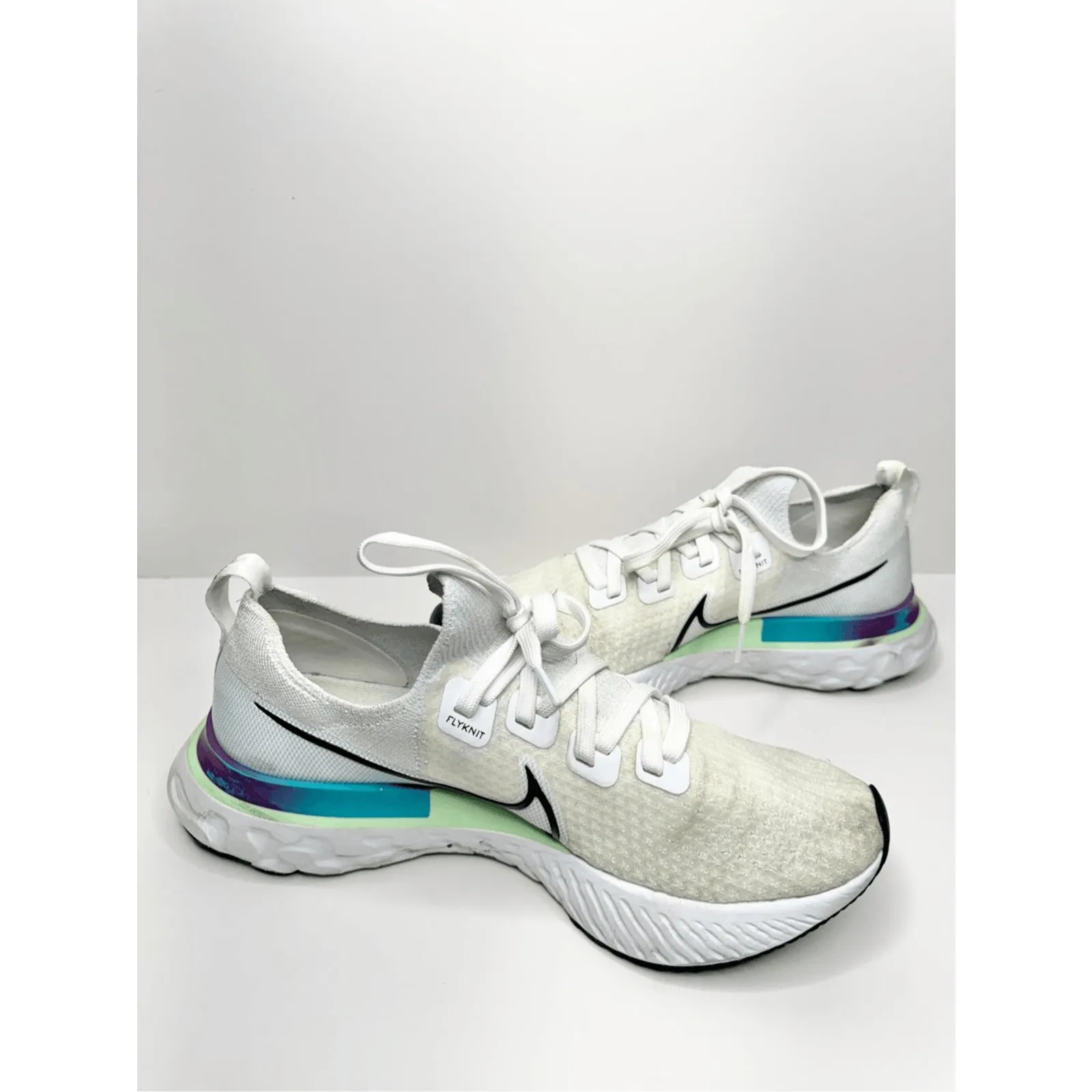 Nike Athletic Sneakers Size 10 Women's React Infinity Run Flyknit White Ombre - Image 6