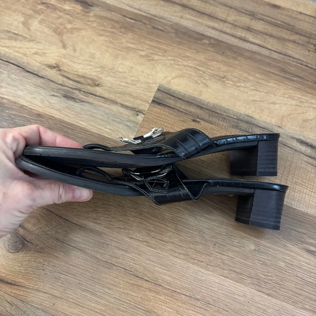 Brighton Croc Embossed Leather Thong Sandal Women’s - Image 7