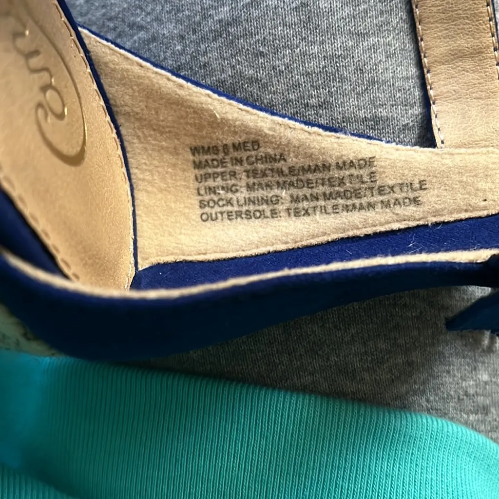 Candie’s blue wedge heels - Image 4