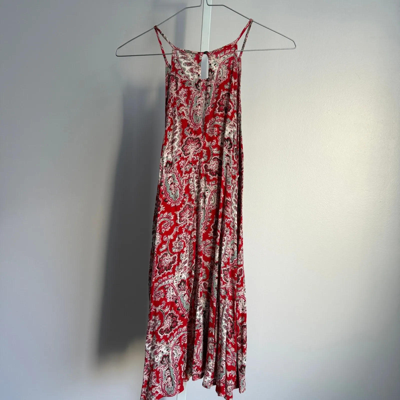 American Eagle Paisley Dress boho‎ Y2k Cottage Summer Sundress sz M - Image 7