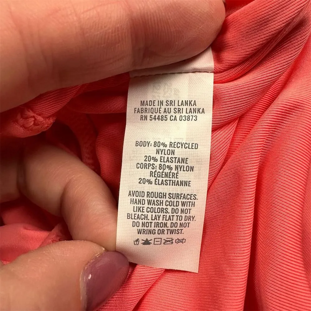 NWT Aerie Women's XS Spicy Coral Cut Out Full Coverage One Piece Swimsuit - Image 9