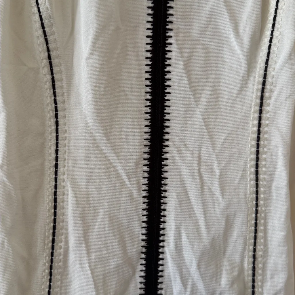 REISS INAYA  LCRAFT-STITCH SLEEVELESS MIDI DRESS IN IVORY/BLACK, Size 4, $455 - Image 14