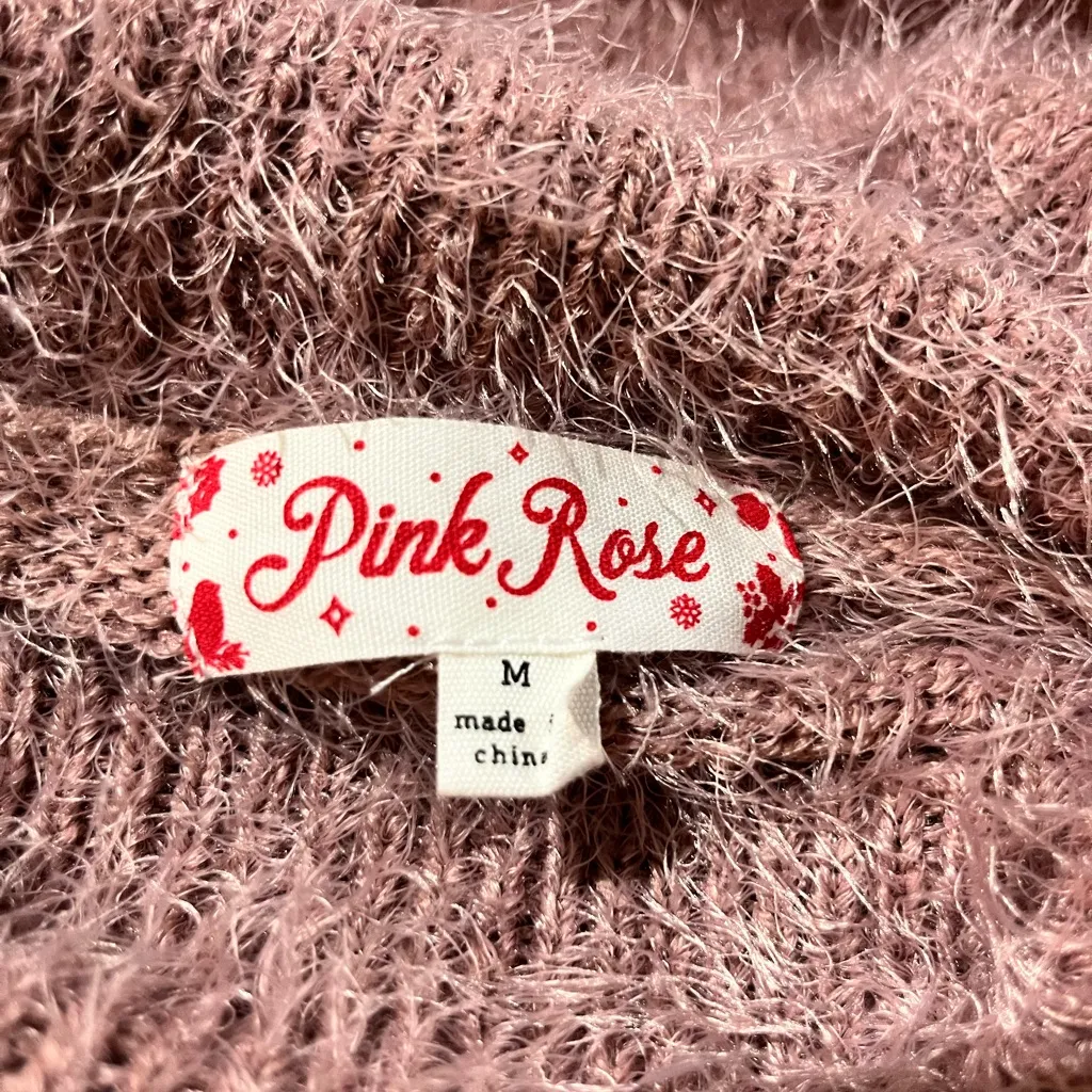 PINK ROSE Turtleneck Fuzzy Sweater
Size M - Image 7
