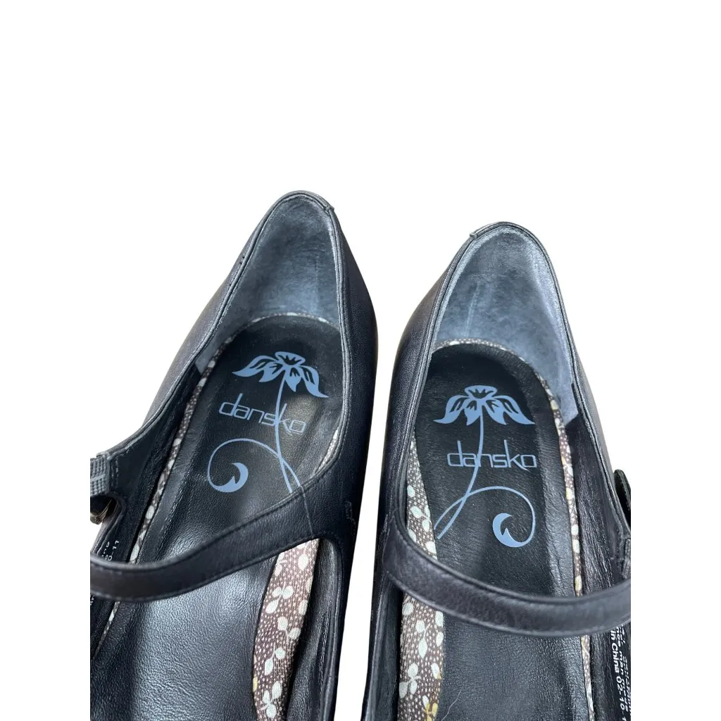 Dansko Womens Black leather 3" block Heels Dress shoes Size 41/10.5 SKU 9066 - Image 8