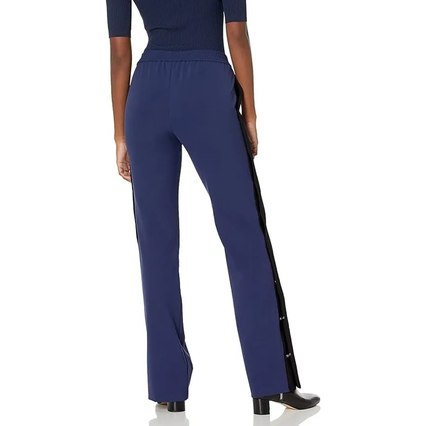 Theory  Side-Snap Track Pants in Navy Blue Size Medium - Image 2