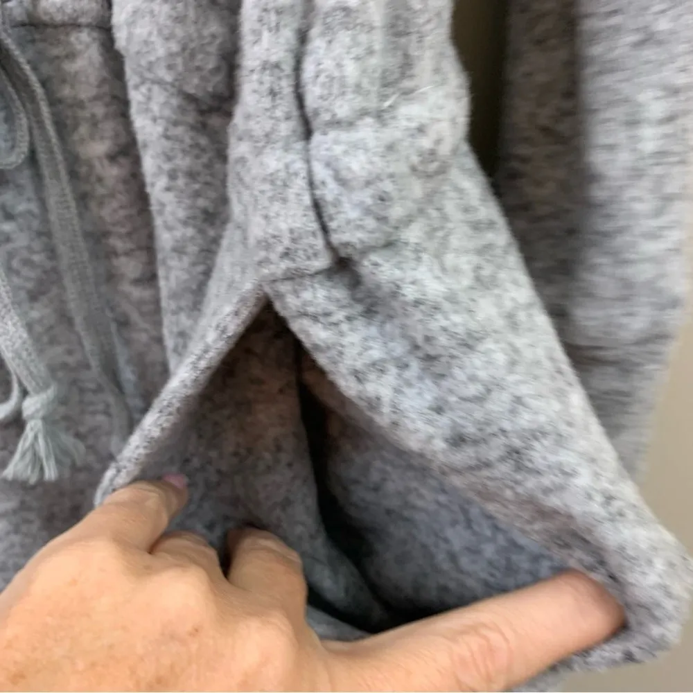 Soft Surroundings Easy Living Fleece Knit Gray Dress - Image 4