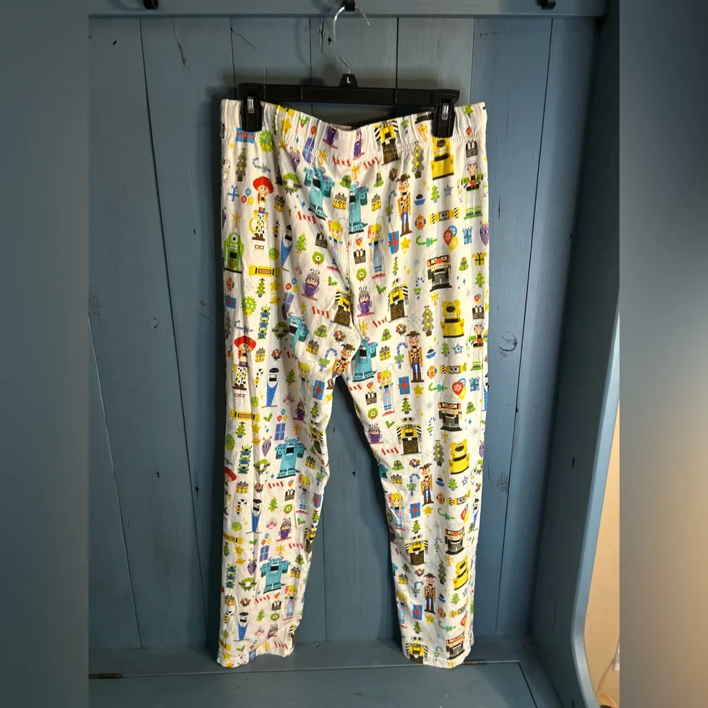 Disney Toy Story Holiday Multicolor Pajama Pants | Unisex Adult Size Medium - Image 5
