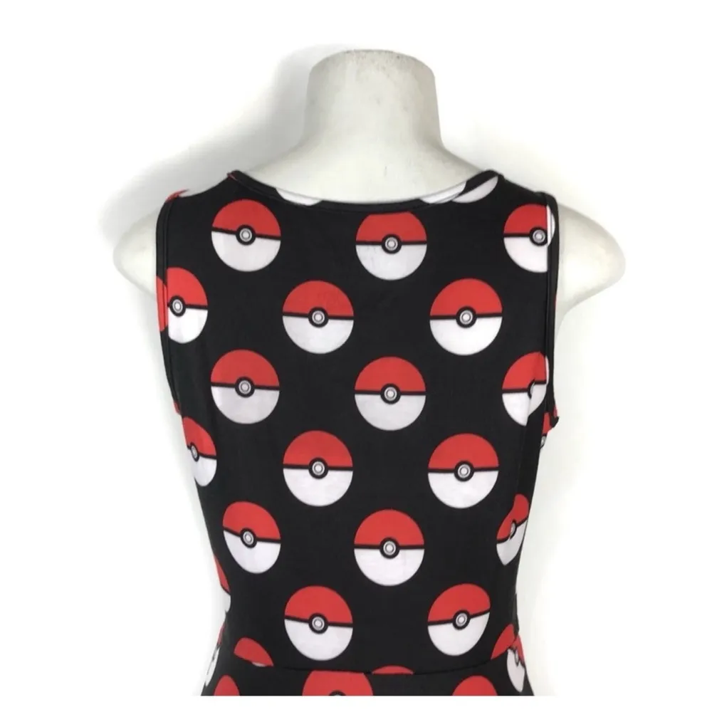Mighty Fine Presents Pokemon Ball Dress Small
Fit Flare Sleeveless Summer Casual - Image 5