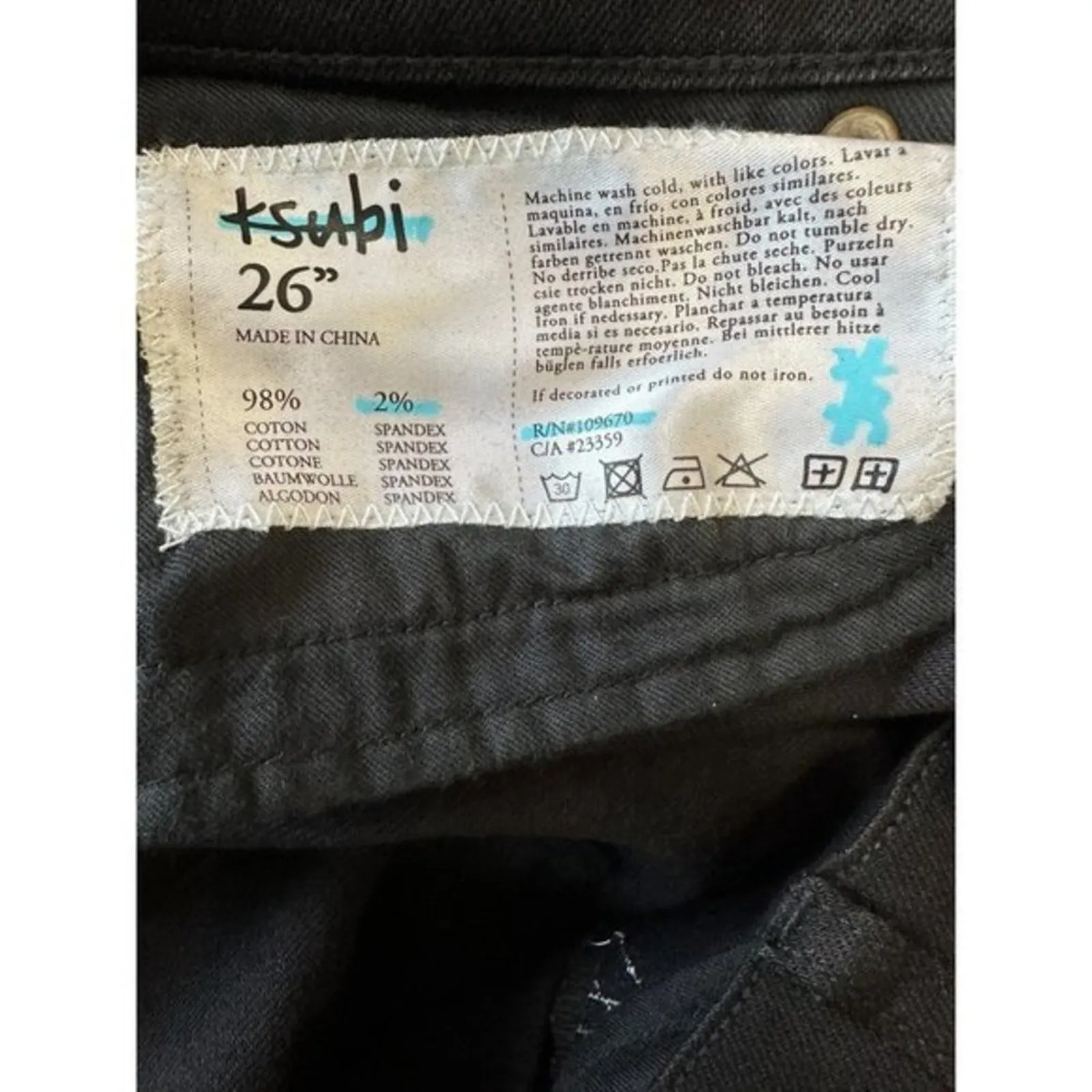 Ksubi Stacked Skinny Jeans Silent March Y2K Grunge Sealed Black NWT 26 $500 MSRP - Image 7