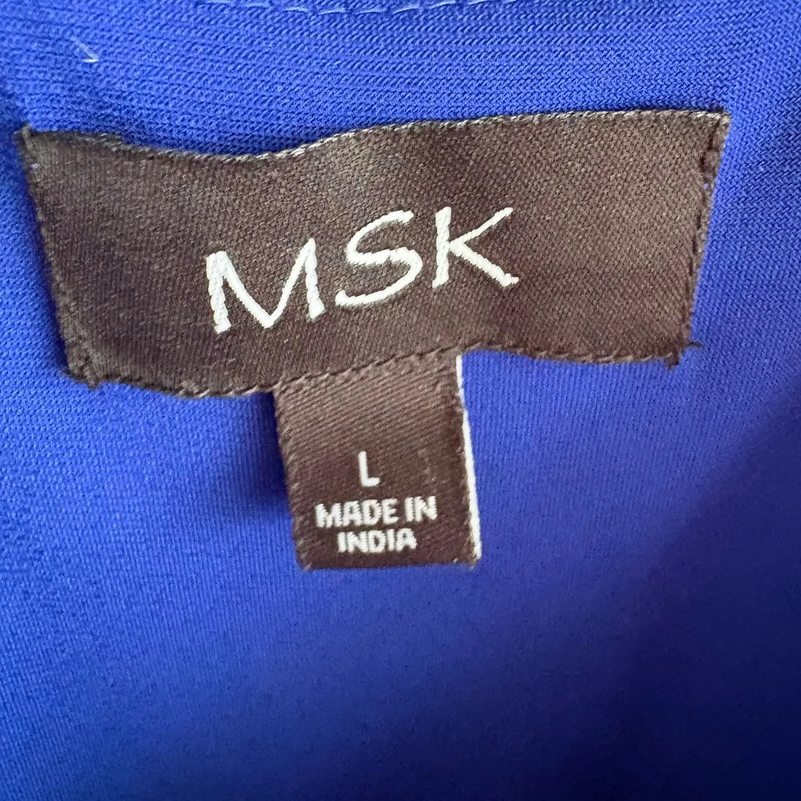 MSK Embellished Rhinestone Cape Sleeve Sheath Dress in Goddess Blue size L Size L - Image 12