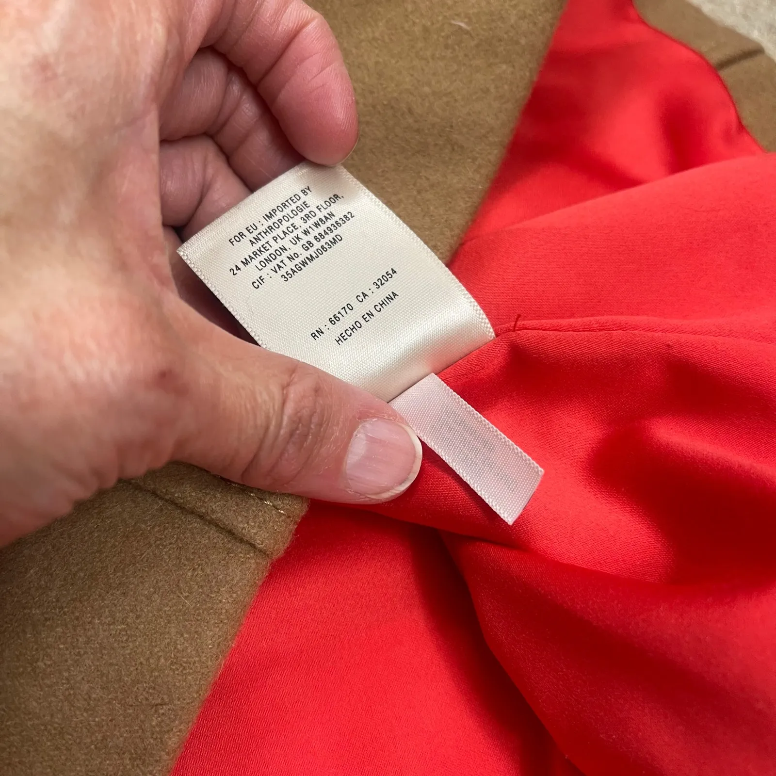 Elevenses anthropologie Women Camel Toggle Coat Wool Blend Sz 0 coat wool blend - Image 9