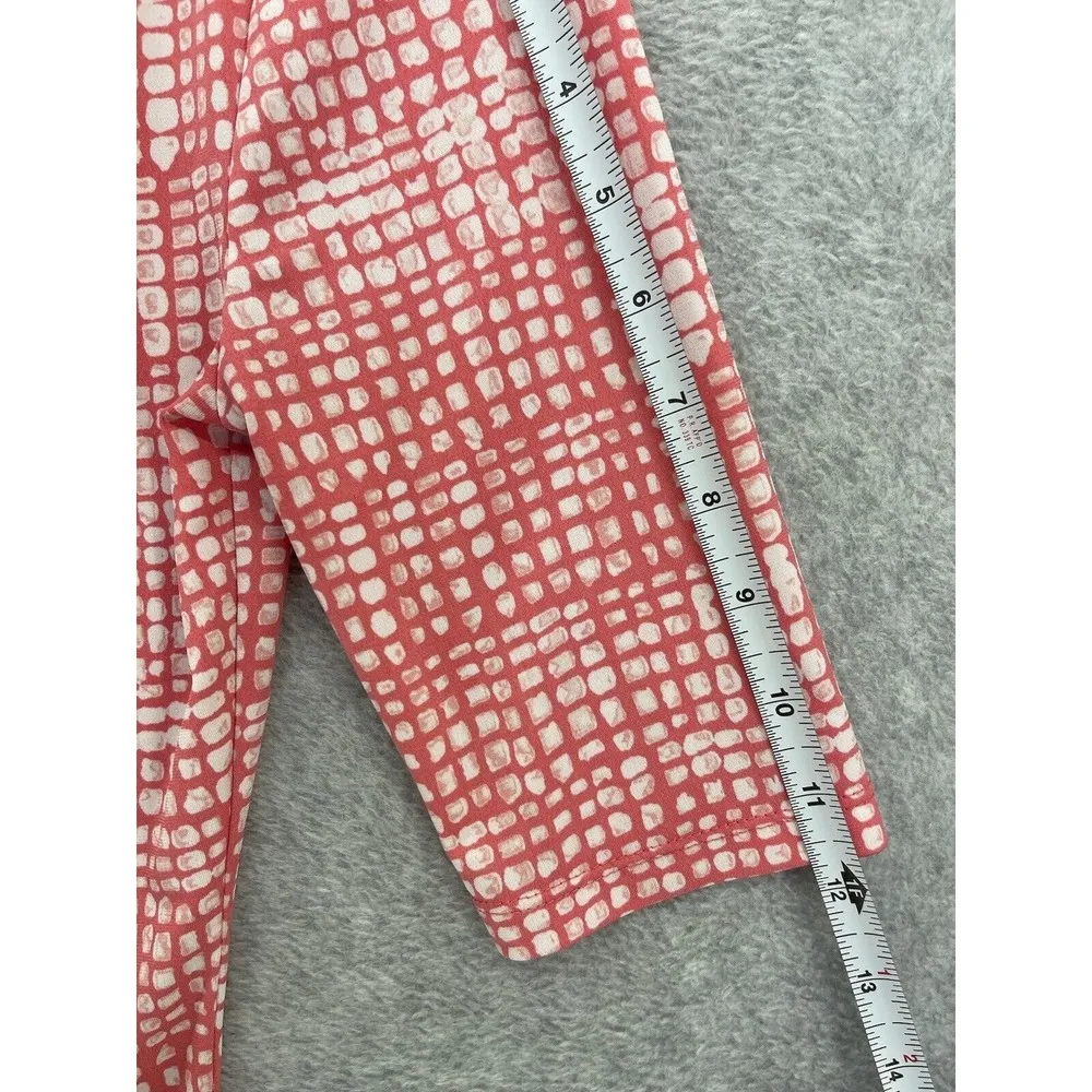 Ann Taylor Women's Blouse 3/4 Sleeve Small Petite Pullover Pink White Squares - Image 3