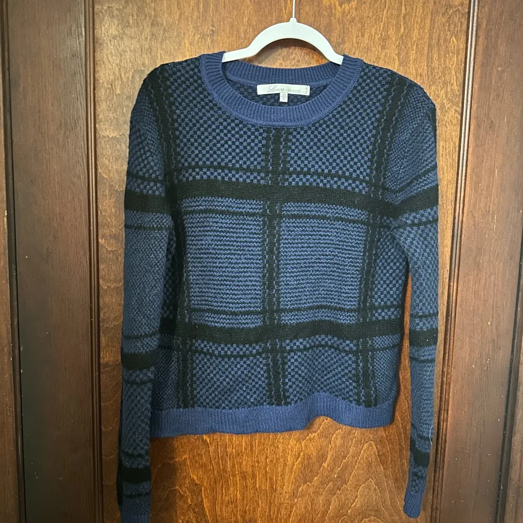 Lover and Friends Plaid Lawrence Sweater XS - Image 2